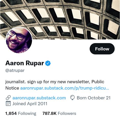 Freelance journalist Aaron Rupar, who was among those suspended, wrote on Thursday that he was. . Aaron rupar twitter